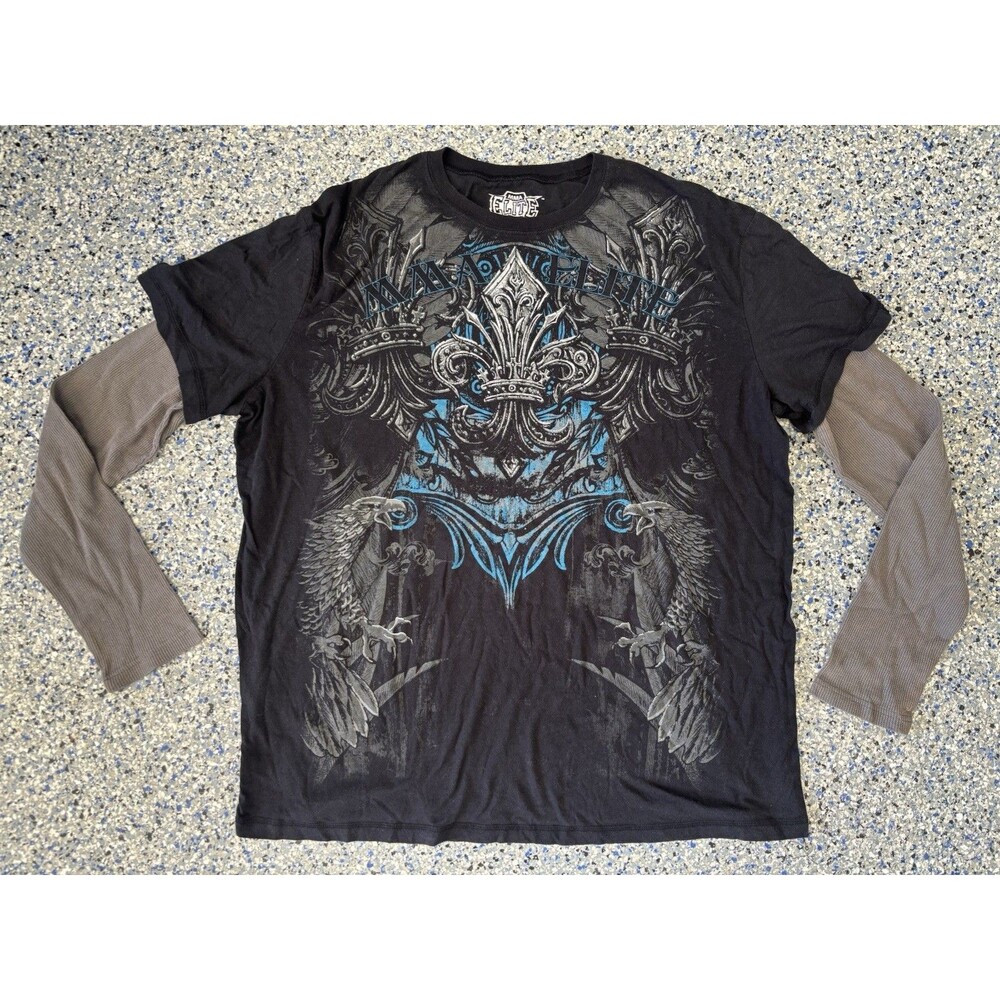 Vintage MMA Elite Double-layer Long-sleeve Shirt Size XXL